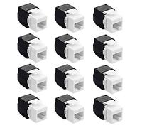 kwmobile 12x Módulo Keystone para Cable Cat 6 - Juego de adaptadores Blindados RJ45 - Conector de Metal con Ancho de Banda 1 Gbit/s - Ethernet PoE