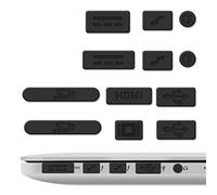 kwmobile 12x Tapón Anti-Polvo Compatible con Apple MacBook Pro 13" 15" Retina/Air 11" 13"(a Partir de Mediados de 2011 - Mediados de 2016) - Tapas Protectoras Anti-Suciedad para Ranuras de Ordenador
