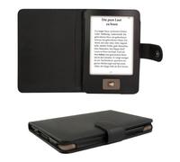 kwmobile 1x Funda potectora de Cuero sintético práctica Book Style Compatible con Tolino Shine in Negro