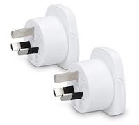 kwmobile 2 Adaptadores de Viaje Tipo I - 2X Adaptador Universal de Enchufe - Conector Australia China - Conectores de enchufes Color Blanco