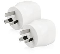 kwmobile 2X Adaptador de Viaje para Australia Tipo I - Adaptadores de Enchufe schuko - Conector para enchufes Argentina Nueva Zelanda China - Blanco