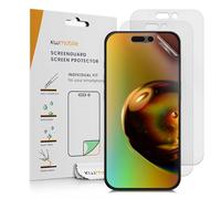 kwmobile 3X Lámina Protectora Mate y ANTIREFLECTANTE con Efecto antihuellas Compatible con Apple iPhone 15