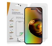 kwmobile 3X Lámina Protectora Mate y ANTIREFLECTANTE con Efecto antihuellas Compatible con Apple iPhone 16