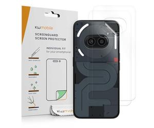 kwmobile 3X Película Compatible con Nothing Phone 2a / Phone 2a Plus - Lámina Adhesiva Protectora Transparente para el Cristal Trasero