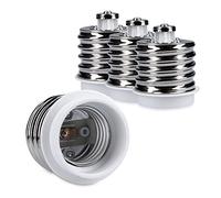 kwmobile 4x Adaptador para casquillo de lámpara - Adaptador de bombilla con rosca E40 afuera y E27 dentro - Adaptadores para LED halógenas y ahorro
