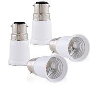 kwmobile 4X Casquillos de lámpara - Adaptador conversor de Montura B22 a Casquillo E27 - Zócalos para lámparas LED halógenas y de Ahorro