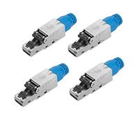 kwmobile 4X Módulo Keystone para Cable Cat 8 - Juego de adaptadores Blindados RJ45 - Conector de Metal con Ancho de Banda 40 Gbit/s - Ethernet PoE