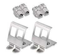 kwmobile 4X Módulo Keystone para Cable CAT6A - Conector RJ45 blindado con Soporte de raíl DIN - Adaptador con Carcasa para Cables de Red Ethernet