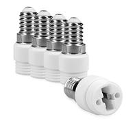 kwmobile 5x Casquillos de lámpara - Adaptador conversor de montura E14 a casquillo G9 - Zócalos para lámparas LED halógenas y de ahorro