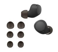 kwmobile 6 Almohadillas Compatible con Sony WF-C510 - Eartips para Cascos - 3 tamaños S M L - Negro