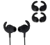 kwmobile 6X Fundas universales de Silicona para Cascos con Ganchos - Accesorio fijador en Negro - Set Ganchos para Auriculares