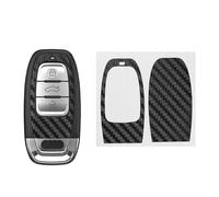 kwmobile Adhesivos Compatibles con Audi Q5 / A8L / A8 / A7 / A5 / A4L Pegatinas Llave de Coche - Set 2X Pegatina Protectora Mando a Distancia - de Carbono