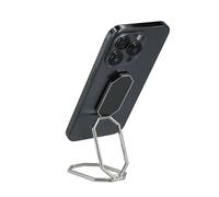 kwmobile Agarre para movil con Soporte 360° - Compatible con Soporte magnético de Coche - Anillo para Dedo Universal metálico 360 Grados - Apto para Smartphone y Tablet - 6,9 x 4,2 cm
