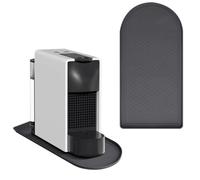 kwmobile Alfombrilla Silicona Café para Nespresso Krups Essenza Mini/Delonghi/Ninja/Keurig - Base para Cafetera y Portafiltro, Tapete Barista - Gris