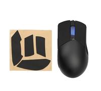 kwmobile Almohadillas Antideslizantes Compatible con ASUS ROG Gladius III Pegatinas para ratón - Pegatinas Agarre para Raton Gaming de Cuero PU - Negro