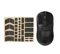 kwmobile Almohadillas Antideslizantes para Mouse PC - 34x Pegatinas para Ratón PC de Agarre para Raton Gaming de Cuero PU- Negro