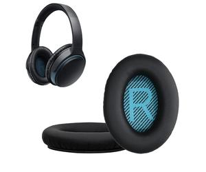 kwmobile Almohadillas compatibles con Bose Soundlink Around-Ear Wireless II Almohadillas - 2X Almohadilla de Repuesto para Auriculares en Cuero sintético