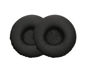 kwmobile Almohadillas compatibles con Jabra Biz 2300 USB Duo/Biz 2300 QD/Biz 2300 USB MS Almohadillas - 2X Almohadilla de Repuesto para Auriculares en Cuero sintético