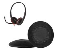 kwmobile Almohadillas compatibles con Plantronics Blackwire C3220 C3320 C310 C320 C3200 Almohadillas - 2X Almohadilla de Repuesto para Auriculares en Cuero sintético