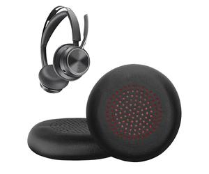 kwmobile Almohadillas compatibles con Plantronics Voyager Focus / B825 / 4210/4220 / BlackWire 5200/7225 Almohadillas - 2X Almohadilla de Repuesto para Auriculares en Cuero sintético