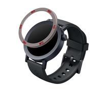 kwmobile Anillo protector adhesivo compatible con CMF by Nothing Watch Pro 2 (D398) - Bisel para smartwatch en gris/rojo