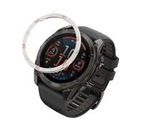kwmobile Anillo protector adhesivo compatible con Garmin Fenix 8 47mm AMOLED - Bisel para smartwatch en plata/rojo