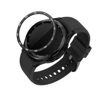 kwmobile Anillo Protector Adhesivo Compatible con Samsung Galaxy Watch 6 Classic 43mm - Bisel para smartwatch en Negro/Plata