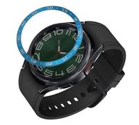 kwmobile Anillo Protector Adhesivo Compatible con Samsung Galaxy Watch 6 Classic 47mm - Bisel para smartwatch en Azul/Blanco