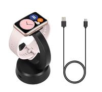 kwmobile Base de Carga Compatible con Huawei Watch Fit/Band 9 / Band 8 / Band 7 / Band 6 / Watch Fit 3 Base - Soporte para Cargar Smartwatch con Imán - con Cable Largo de 100 cm - Negro
