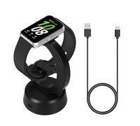 kwmobile Base de Carga Compatible con Samsung Galaxy Fit 3 / Honor Watch Fit/OPPO Band 2 / Keep B4 Base - Soporte para Cargar Smartwatch con Imán - con Cable Largo de 100 cm - Negro