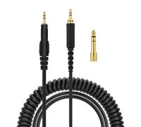 kwmobile Cable de Auriculares Compatible con AudioTechnica ATH-M50X / M40X / M60X / M70X - Cable de 100 cm con Conector Jack 3,5 mm + Adaptador a Jack 6,35 mm