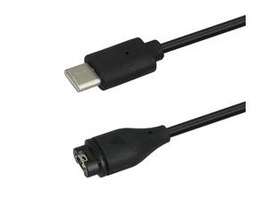 kwmobile Cable de carga compatible con Garmin Swim 2 / Tactix7 / Enduro/Epix 2 / Epix Pro - Conector USB-C con base de conexión para smartwatch fitness tracker