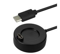 kwmobile Cable de carga compatible con Garmin Venu Sq 2 Music/Sq 2 / Vivoactive 6/Vivoactive 5 - Conector USB-C con base de conexión para smartwatch fitness tracker