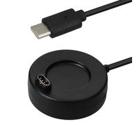 kwmobile Cable de carga compatible con Garmin Venu SqMusic/Sq 2/Venu 2Plus/Fenix 7/vivoactive 4 - Conector USB-C con base de conexión para smartwatch fitness tracker
