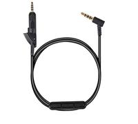 kwmobile Cable para Cascos Bose QuietComfort 15 - Cable de Repuesto 150CM con micrófono y Conector Jack Negro
