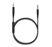 kwmobile Cable para Cascos Bose QuietComfort 35 - Cable de Repuesto 150CM con micrófono y Conector Jack Negro