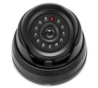 kwmobile Camara Falsa Vigilancia Exterior - Cámara Simulada de Seguridad con luz LED Parpadeante - Cámara Disuasoria para Exterior e Interior - Negra