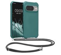 kwmobile Carcasa Colgante Compatible con Google Pixel 10 / Pixel 10 Pro Funda con Cuerda - Funda con Correa Colgante Ajustable - petróleo Mate