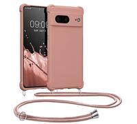 kwmobile Carcasa Colgante Compatible con Google Pixel 7 Funda con Cuerda - Funda con Correa Colgante Ajustable - nácar Mate