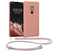 kwmobile Carcasa Colgante Compatible con Huawei Mate 20 Funda con Cuerda - Funda con Correa Colgante Ajustable - nácar Mate