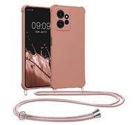 kwmobile Carcasa Colgante Compatible con Xiaomi Redmi Note 12 (4G) Funda con Cuerda - Funda con Correa Colgante Ajustable - nácar Mate