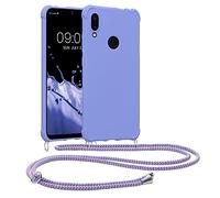 kwmobile Carcasa Colgante Compatible con Xiaomi Redmi Note 7 / Note 7 Pro Funda con Cuerda - Funda con Correa Colgante Ajustable - Lila Mate