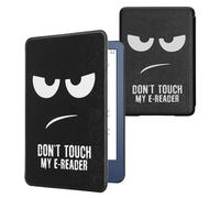 kwmobile Carcasa Compatible con Amazon Kindle (2022/2024) Funda - Funda con Tapa y Cierre magnético de Cuero sintético - Don't Touch my E-Reader