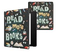kwmobile Carcasa Compatible con Amazon Kindle Oasis 10. Generation Funda - Funda con Tapa y Cierre magnético de Cuero sintético - Read More Books