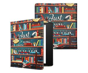 kwmobile Carcasa Compatible con Amazon Kindle Oasis 10. Generation Funda - Funda e-Book con Solapa y Correa de Mano - Solo un capítulo más