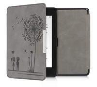 kwmobile Carcasa compatible con Amazon Kindle Paperwhite (10. Gen - 2018) funda - Funda con tapa magnética de cuero sintético - gris