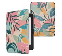kwmobile Carcasa Compatible con Amazon Kindle Paperwhite (2012-2017) Funda - Funda con Tapa y Cierre magnético de Cuero sintético - Jungla Tropical