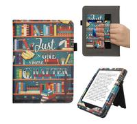 kwmobile Carcasa Compatible con Amazon Kindle Paperwhite (2024)/Colorsoft - Funda con Agarre elástico y Soporte - Solo un capítulo más Multicolor