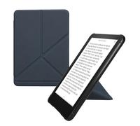 kwmobile Carcasa Compatible con Amazon Kindle Paperwhite (2024)/Colorsoft Funda con Soporte - Funda con Origami y Tapa con Cierre magnéetico - Azul Oscuro