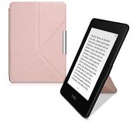 kwmobile Carcasa Compatible con Amazon Kindle Paperwhite Funda con Soporte - Funda con Origami y Tapa con Cierre magnéetico - Oro Rosa